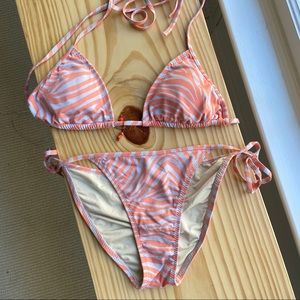 Melissa Odabash Rita String Bikini - coral zebra
